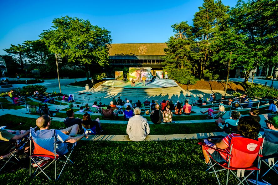 Lansing Community College, outdoor summer theater event.